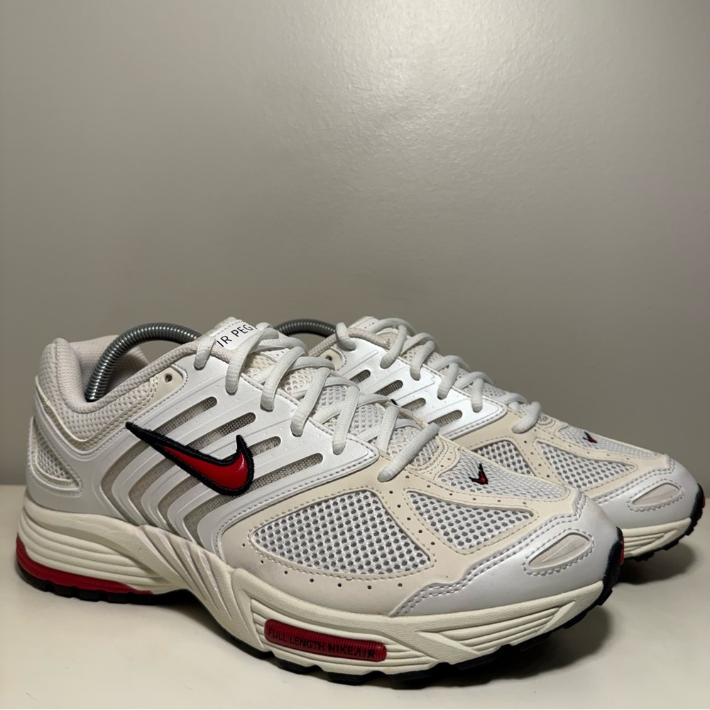 Nike Air Pegasus 2K5 White Gym Red Womens Size 10.5 (Men’s 9) Cream Y2K Sneaker
